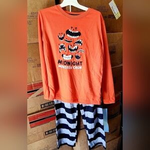 NWT Cat & Jack "Midnight Monster Crew" 2 Piece Pajama Set Halloween October New